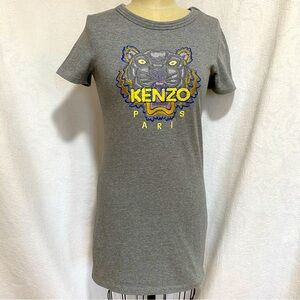 Kenzo XS grey cotton tiger tshirt dress. EUC